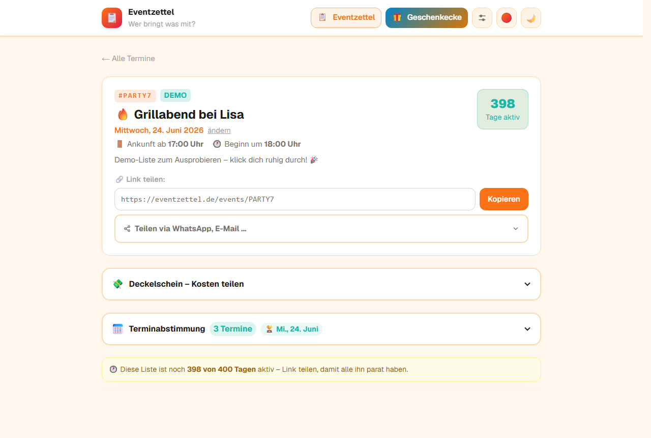 Eventzettel