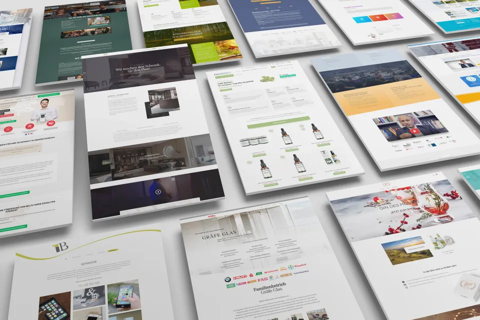 Auswahl von Webdesign-Projekten aus über 9 Jahren Arbeit als Mediengestalter